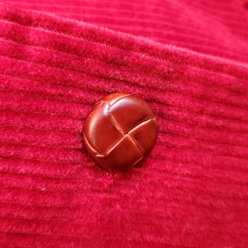 Orvis Red Corduroy Blazer Barn Coat Size 6 - Picture 4 of 13